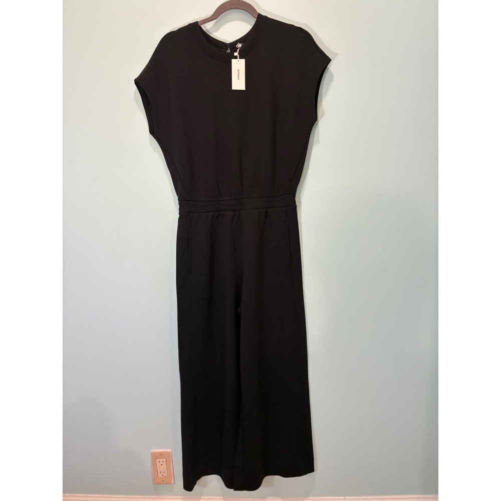 Spanx AirEssentials Cap Sleeve Jumpsuit Black Petite Small